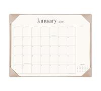 Simplified Desk Calendar 2024-2025 with Desktop Mat, Cabbrix Large Desk Pad Calendar 21 x 16.5 Inch Runs From Jan 2024 to Jun 2025, Desk Blotter Calendar for Home School and Office (Apricot)