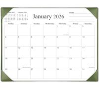 Simplified Desk Calendar 2026 with Desktop Mat, 18 Month Large Desk Pad Calendar from January 2026 to June 2027, 22" x 17" Desk Pad Calendar 2026-2027 for Home, School Office, Green
