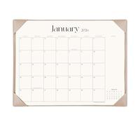 Simplified Desk Calendar 2026 with Desktop Mat, Cabbrix Large Desk Pad Calendar 21" x 16-1/2" Runs From January 2026 to June 2027, Desk Blotter Calendar for Home School and Office (Apricot)