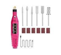 Simplified Electric Nail Sander Pedicure Manicure Tools Professional Nail Drill Machine Low Noise Cutters Nail File Kit(TT Red-Set)