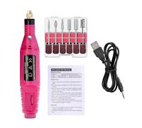 Simplified Electric Nail Sander Pedicure Manicure Tools Professional Nail Drill Machine Low Noise Cutters Nail File Kit(TT Red)