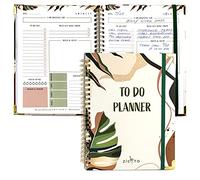 Simplified To Do List Planner Notebook in Abstract Leaves Design - Easily Organize Your Daily Tasks And Boost Productivity - The Perfect Daily Journal And Undated Office Supplies Checklist For Women