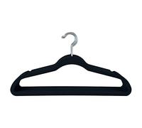 Simplify 10 Super Slim Velvet Huggable, Space Saving, Closet Organization, Non-Slip, Durable Hangers for Dresses, Coats, Pants in Black