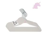 Simplify 25 Pack Kids Velvet Hangers, Slim Non Slip Design, Space Saver, Colors to Match Any Baby Nursey, White, 25 Count