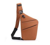 Simplify Living Cross Body Bag,Slim And Safe Anti-Theft Crossbody Bag,for Going Out, City, Burglary, Life, Work (red-brown,right shoulder)