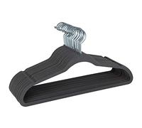Simplify Slim Velvet Clothes Hangers | 25 Pack | Non-Slip | Shirts | Suit | Pants | Dresses | Garments | Closet Storage & Organization | Durable | Grey