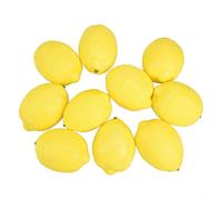 Simplify Your Decoration Needs with 10pcs Faux Limes and Lemons Simulation Fruits (Yellow)