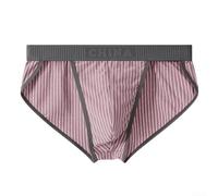 Simplify Your Wardrobe Soft Stretch Cotton Men's Low Waist Underwear with Style (L Red)