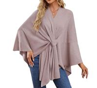 Simplifyleast Shawl Wrap, Elegant Shawl Wraps Soft Open Front Poncho Sweater, Simplifyleast 2025 Women's Solid Color Shawls (Pale pink)