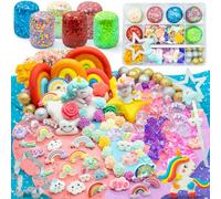 SIMPLIPLAY Unicorn Sensory Dough Kit, 6PCS 18oz Glitter Doughs with Accessories(120 Pcs+), Non-Toxic Colorful Sensory Dough for Girls Gift with Cutter, Unicorn Toys, Improve Fine Motor Skills