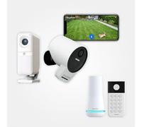 SimpliSafe Smart Home Security Camera System Wireless: 4 Piece House Alarm Security System with HD Video, 2 Way Audio, Spotlight, Motion Detection & Night Vision - Optional Monitoring & No Contracts