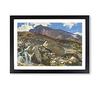 Simplon Pass by John Singer Sargent Framed Print | A2 Black Framed Wall Art | Ready to Hang | Modern Nature Picture | Living Room Bedroom Lounge Office