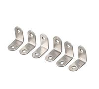 Simpls 6 Pieces 30 x 30 mm Metal Corner Connector Joint Silver