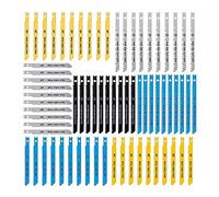 Simpls 70 Piece Jigsaw Blades Set with U Shank Jigsaw Blades Set for Cutting Plastic and Metal for Most U Jigsaws