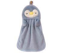 Simpls Hanging Towel Absorbent Baby Towel Cute Penguin Duck Skin Friendly Soft Kids Blue Easy to Use
