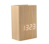 Simpls Pen Holder Clock LED Electronic Clock Desktop Pen Holder Student Stationery Voice Controlled Electronic Clock A Easy Install
