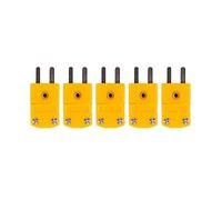 Simpls RTD Circuits K Type Temperature Sensor Thermocouple Plug Yellow Pack of 5