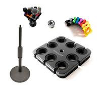 Simplurfi Multi Microphone Holder with Desktop Mic Stand - Square Tray