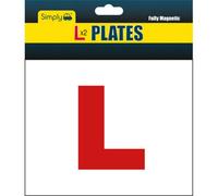 Simply 2 X Fully Magnetic L Plates Learner Secure Easy Application Removal Car Sign Red
