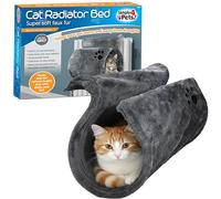 SIMPLY 4 PETS Cat Radiator Bed - 44x26x38cm Super Soft Faux Fur Cat Hammock for Indoor Cats - Radiator Kitten Beds with Strong Metal Frame, Washable Cover - Warm Bed for Kittens & Large Cats