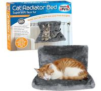 SIMPLY 4 PETS Cat Radiator Bed - Warm and Cozy Pet Radiator Hammock with Removable, Washable Cover | Metal Frame Hanging Radiator Cat Bed with Foldable Design, Cats & Kittens