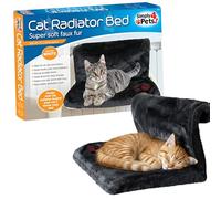 SIMPLY 4 PETS Cat Radiator Bed - Warm and Cozy Pet Radiator Hammock with Removable, Washable Cover | Metal Frame Hanging Radiator Cat Bed with Foldable Design, Cats & Kittens