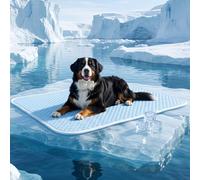 SIMPLY 4 PETS Cooling Mat for Dogs & Cats 120x90cm - Breathable Sandwich Mesh Fabric, Foldable Dog Cooling Mat - Non Slip Washable Pet Cooling Bed - Cool, Soft & Comfortable Ideal for Home & Travel