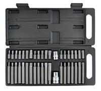 Simply 40-Piece Chrome Vanadium Bit Set with Case - Hex, Torx & Spline Bits, 3/8″ & 1/2″ Adapters, Cr-V Steel (TSET3)