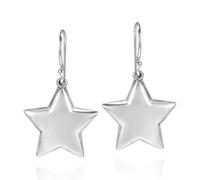 Simply Adorable Lucky Stars .925 Sterling Silver Dangle Earrings