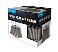 Simply AFU06 Mesh Stainless Steel Air Filter - Fits 60 to 75mm Pipes - H140 x W170 mm - High Efficiency - Increased Power & Performance