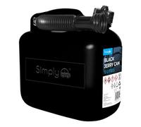 Simply Auto 10L Black Jerry Can - HDPE Fuel & Liquid Storage Can with Secure Leak-Resistant Cap