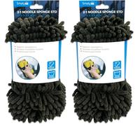 Simply Auto 2-1 Noodle Sponge Std, For Exterior & Interior Car Cleaning, Soft and Streak Free Washing & Drying for Paintwork and Glass, Ideal for Car and Motorbike 21cm x 11cm (Pack of 2)