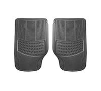 Simply Auto 2-Piece Front Car Mats - Universal-Fit Heavy-Duty Black PVC Floor Mats (74 x 44 cm) with Anti-Slip Textured Surface for Cars & Vans