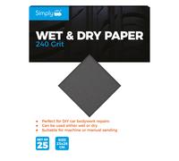Simply Auto 240 Grit Wet & Dry Sandpaper 25 Sheet Pack 25 Pack