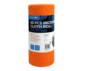 Simply Auto 30 x 30cm 50 Piece Microfibre Car Cloth Roll