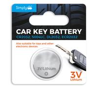 Simply Auto 3V Lithium Cr2032 Coin Cell Battery For Car Key Fob Remote Control Electronics