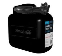 Simply Auto 5L Black Jerry Can - HDPE Fuel & Liquid Storage Can with Anti-Leak Gasket and Dual-Channel Spout