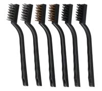 Simply Auto 6-Piece Wire Detail Brush Set - Copper, Steel & Polypropylene Bristles, Rust & Paint Removal, Ideal for Car Detailing, Welding Prep & Hard-to-Reach Areas, 16.5cm Compact Brushes