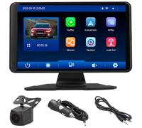 Simply Auto 7 Inch Smart In-Car Display with Dual Front & Rear Dash Camera - Wireless Apple CarPlay & Android Auto, Full HD 1080P Recording, G-Sensor, Bluetooth, FM Transmitter, AUX