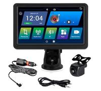 Simply Auto 7 Inch Smart In-Car Display with Rear View Camera - Wireless Apple CarPlay & Android Auto, Bluetooth Hands-Free, FM Transmitter, AUX, Screen Mirroring, Parking Guidelines