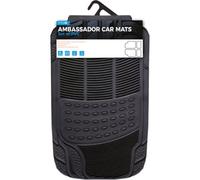 Simply Auto Ambassador Black Pvc Car Mats Universal 4 Piece Set 70.5 X 44.5Cm Front Rear