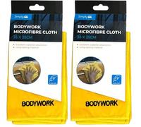 Simply Auto Bodywork Microfibre Cloth, Non-Scratch Ultra Soft Fibres, Durable Material, For Washing and Polishing, No Damage Paintwork, For Cars, Motorbikes, Vans 35x35cm (Pack of 2)