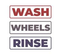 Simply Auto Car Detailing Bucket Labels, Waterproof Vinyl Stickers, Black & White, Universal Fit 3.5-5 Gallon, Set of 3, Professional 3-Bucket Wash System