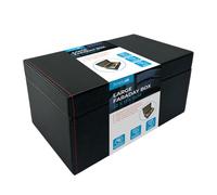 Simply Auto Faraday Box, Black PU Leather, Signal Blocking, Magnetic Lid, Soft-Lined Interior, Decorative Design