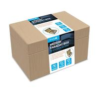 Simply Auto Faraday Box, Oak-Effect Finish, Signal Blocking, Magnetic Lid, Soft-Lined Interior, Decorative Design