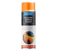 Simply Auto Glossy Orange Spray Paint, 500ml, Acrylic, Fast Drying, Water Resistant, UV Resistant