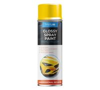 Simply Auto Glossy Yellow Spray Paint, 500ml, Acrylic, Fast Drying, Water Resistant, UV Resistant