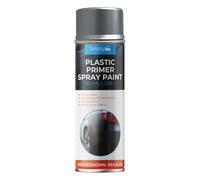 Simply Auto Grey Plastic Primer Spray Paint 500ml - Acrylic Base Adhesion Promoter, Fast Drying, UV & Water Resistant - Automotive Plastic Undercoat - Pack of 1