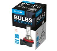Simply Auto H16 12V 19W PGJ19-3 Car Headlight Bulb - ECE R37 Approved, UV Filter, Single Boxed (SH16)