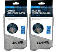 Simply Auto Leather Microfibre Cloth, Preserve Luxurious Leather, Removes Dirt and Debris, Perfect for Leather Seats, Interiors and Accessories For Cars, Motorbikes, Vans 35x35cm (Pack of 2)